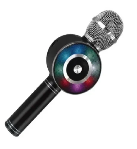 Microfone Karaokê Bluetooth Sd Usb 4 Efeito De Voz Ws-669
