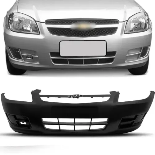 Parachoque Dianteiro Chevrolet Celta 2012 à 2015 - Preto - R2A