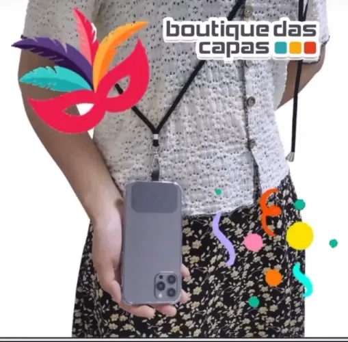 CORDÃO DE PESCOÇO SUPORTE P CELULAR UNIVERSAL carnaval