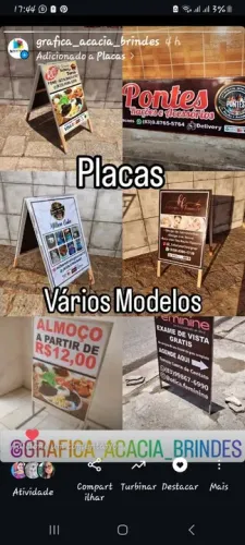 Placas para comércio