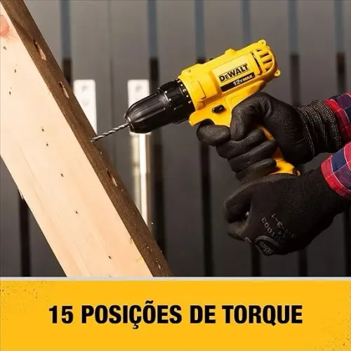Parafusadeira e Furadeira de 3/8 Pol. (10mm) a Bateria 12V Ion-Litio 1.3Ah-Dewalt