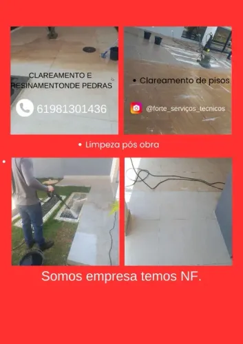 Lavagem de pedras e pisos em geral