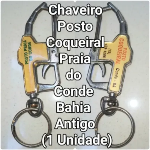 Chaveiro Metálico Colecionável Antigo 