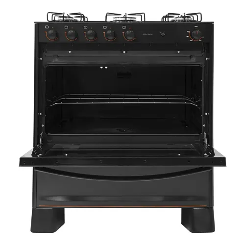 Fogão Cook Glass 5 Queimadores Preto Bivolt