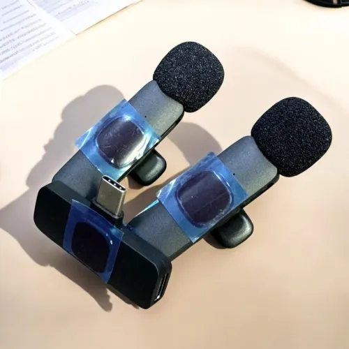 Microfone Lapela Duplo para Celular tipo c