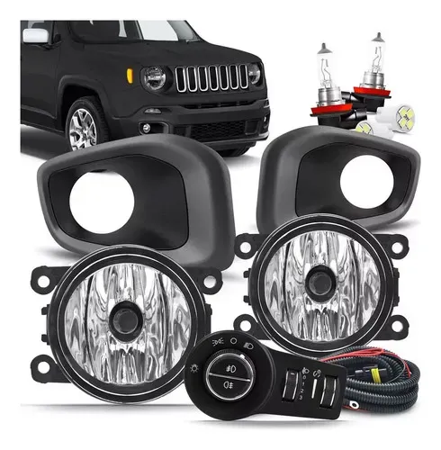 Kit Farol Milha Renegade 2015 2016 2017 Bot Mod Original