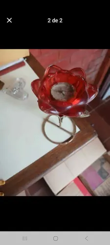 Castiçal em formato de rosa, ANTIGUIDADE!!