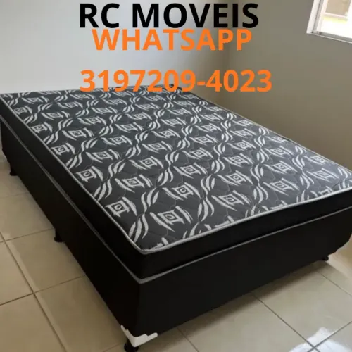 Cama Box Casal OrthoBox + Colchão D33 - Alta Durabilidade e Conforto Garantido