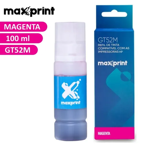 Tinta de Impressora HP GT52M Magenta Compatível Hp Deskjet e Ink Tank - Maxprint
