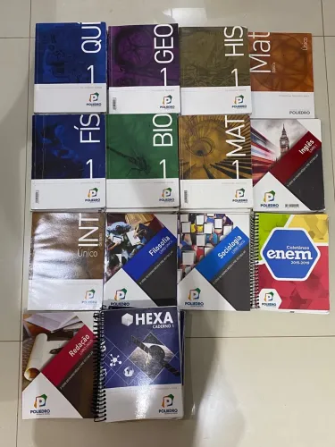 Kit de Livros e Apostilas Poliedro - Ensino Médio e Pré-Vestibular