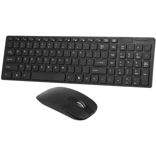 Teclado e mouse sem fio modelo slim elegância pro seu espaço