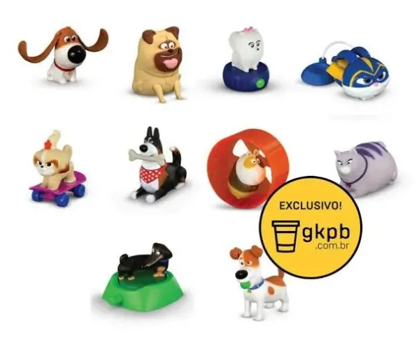 Personagens do filme PETZ brinde mc donalds diversos itens a sua escolha