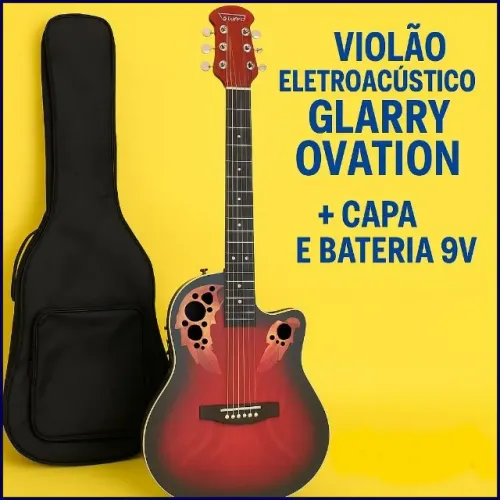 Violão Eletroacústico - Glarry - Tipo Ovation