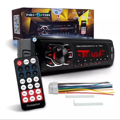 Rádio para carro USB bluetooth controle remoto 