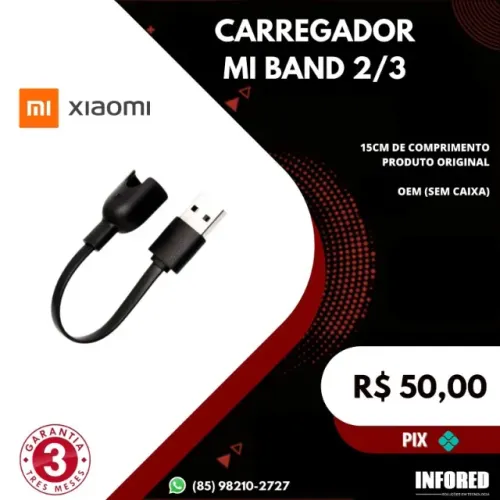 Carregador Mi band 2/3