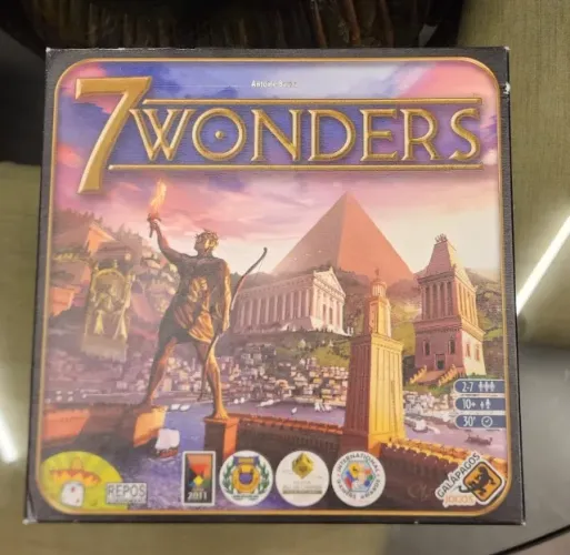 Jogo 7 Wonders 62 maravilhas + Armada + Cidades + Lideres + Packs: Cities, Leaders, Wonder