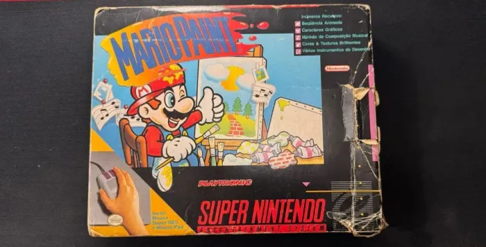 Mario Paint para Super Nintendo com caixa