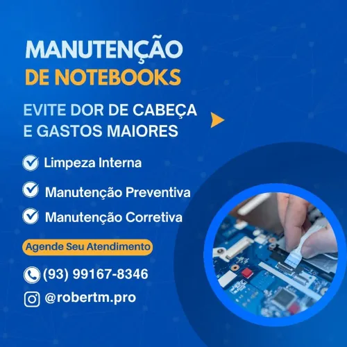Limpeza e manutenção em computador e notebooks