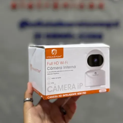 Câmera de Segurança Wi-Fi Interna H'maston CM02 Full HD com Visão Noturna e Áudio