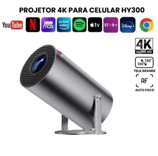 Mini projetor HY300 cube Black hight light