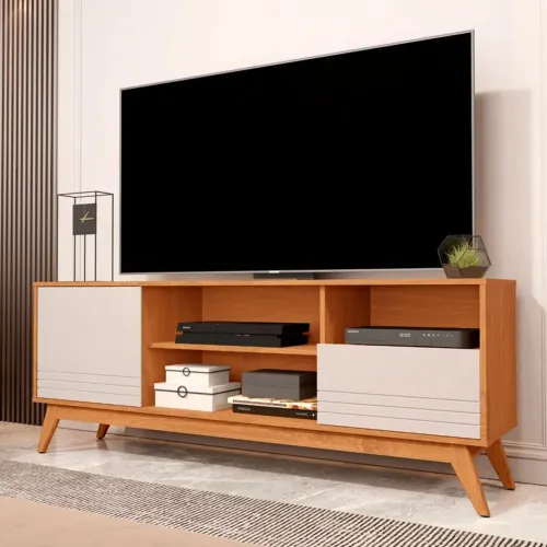 Rack Bancada Giga Kairo Wood Nature / Off White <br>