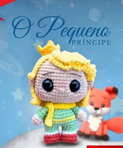 Pequeno Príncipe Raposa Amigurumi Feito à Mão Funko Pop Crochê Moderno Decoração 