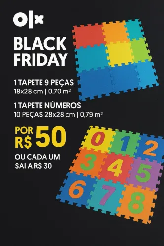 Promoção! Tapete Infantil + Tapete Números - Só R$ 50 o