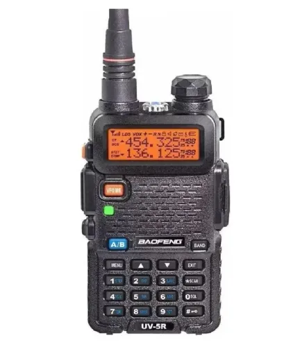 Rádio Comunicador HT Dual Band UHF VHF UV-5R com FM Fone de Ouvido PTT