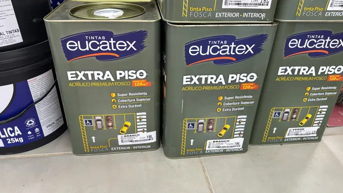 Tinta Acrílica Eucatex Extra Piso Fosco - 18 Litros