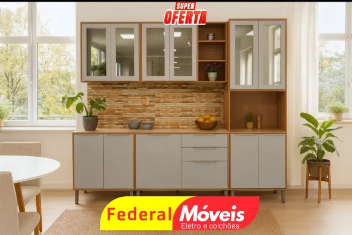 Armário para Cozinha 2,70m Novo - Perfeito para Seu Lar!