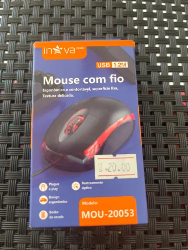 Mouse com fio USB 1.2m