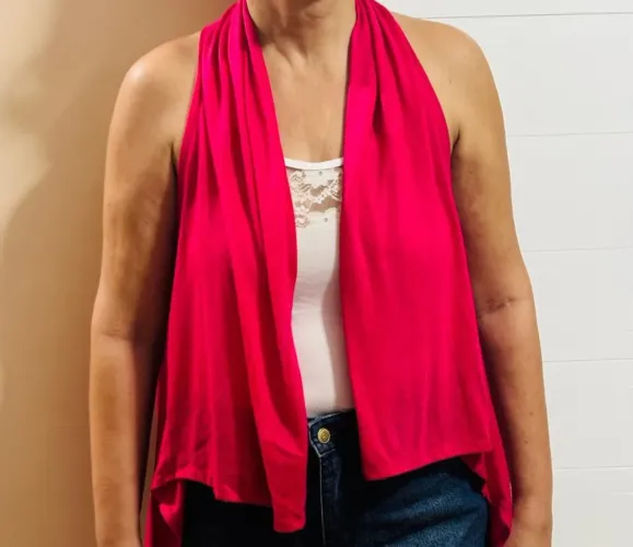 Colete Feminino Rosa Fluorescente