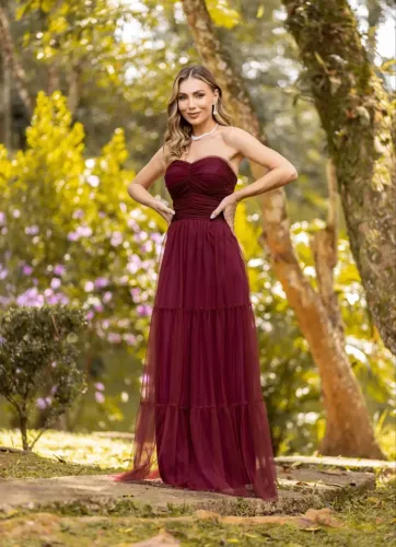 Vestido Festa Multiformas Em Tule Várias Cores