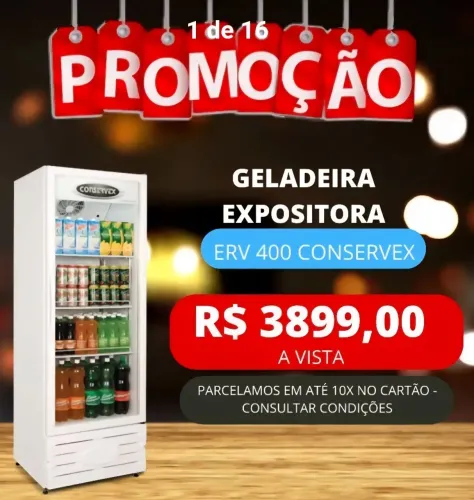 Geladeira Expositor Vertical Porta de Vidro "Novas"