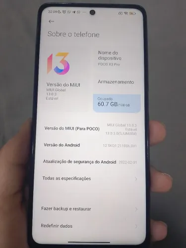 POCO X3 PRO 128GB 8GB RAM NFC E 120HZ TELA