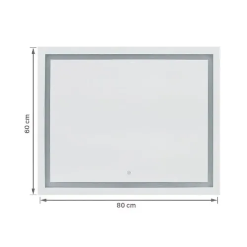 Espelho para Banheiro com LED Retangular Bivolt 60x80 cm Narcissus Dna Lustres