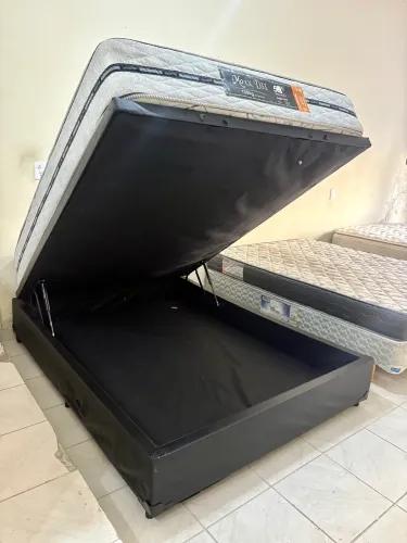 Cama box de casal com baú , cama de casal