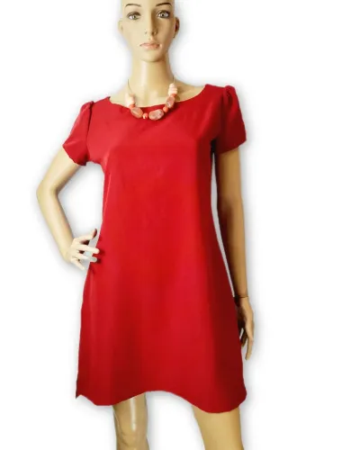 Vestido Alfaiataria Vermelho Tam.M