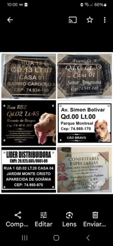Placas e cx de correios