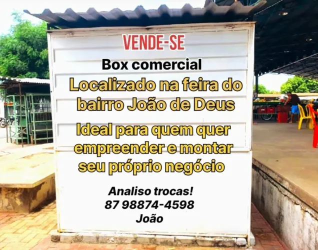 Vendo ou troco. BOX comercial na feira do bairro João de Deus - Vendo ou troca!
