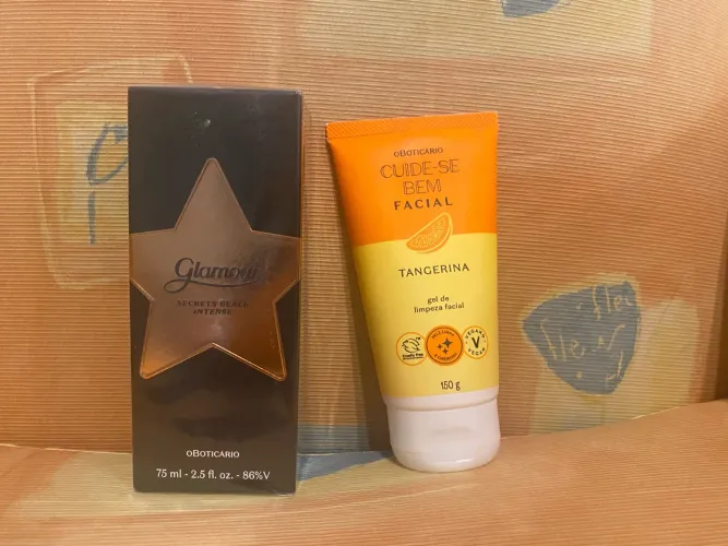 O Boticário Glamour Secrets Black Intense + Gel Facial Tangerina
