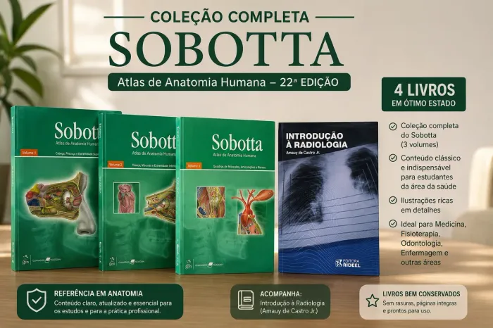 Coleção Sobotta - Atlas de Anatomia Humana (22ª edição) + Introdução à Radiologia
