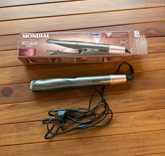 prancha alisadora Mondial Grey Rose P-29 modelador de cabelo 2 em 1  bivolt 110 / 220v 