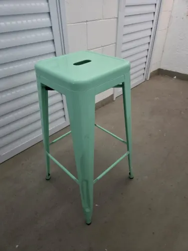 Banqueta alta de metal, 2 unidades