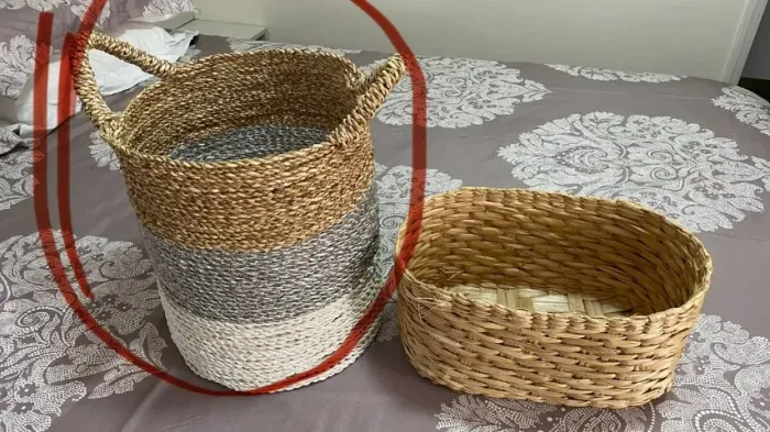 2 Cestos em Fibra Natural 