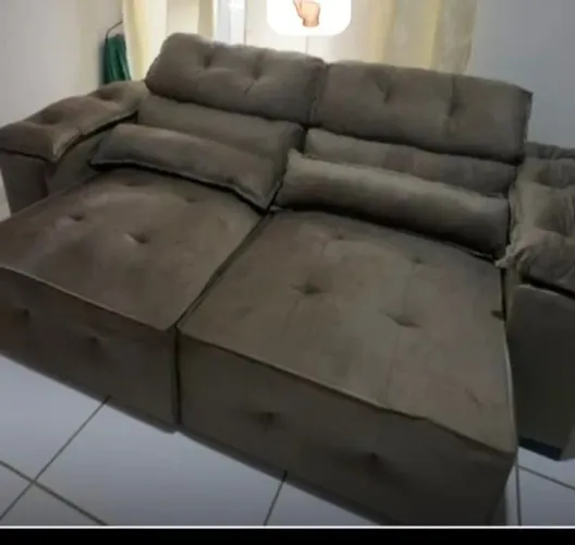 Promoçã!Sofá retrátil e reclinavel 2,20m pronta entrega, contato( 98)9 *