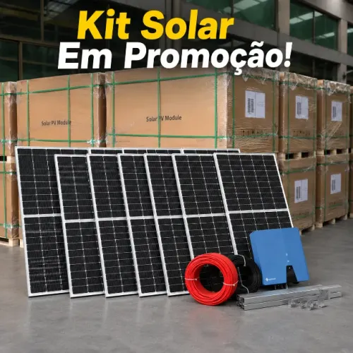 KIT ENERGIA SOLAR - GERAÇÃO MÉDIA DE 800 kWh/MÊS | KIT COMPLETO