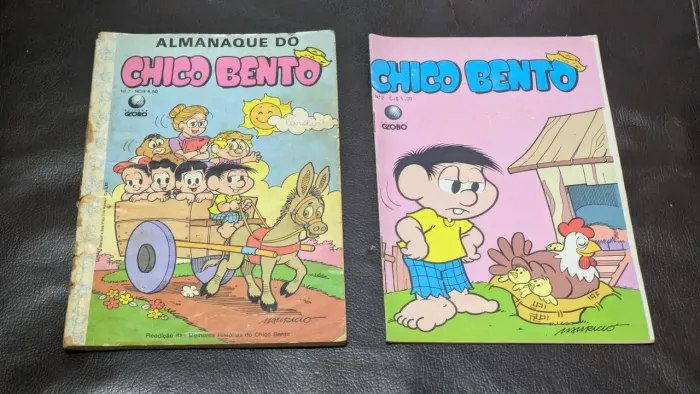 Lote 2 Gibis Antigos Chico Bento - Editora Globo (1987 e 1989)