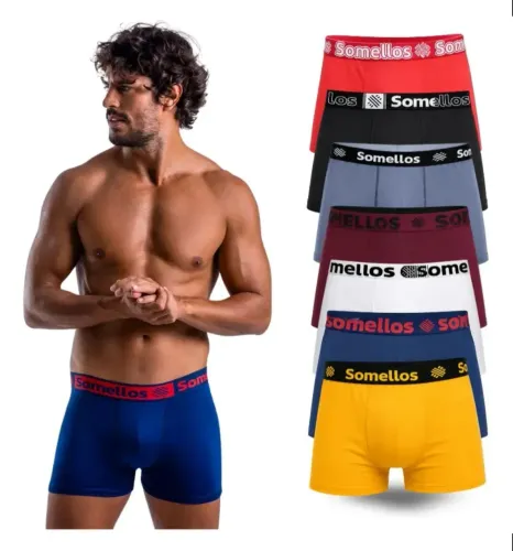 Kit 10 cuecas box forro 100% algodão