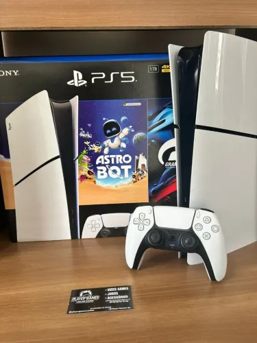 Playstation 5 Slim Memória 1TB Completo (Aceito Cartão)